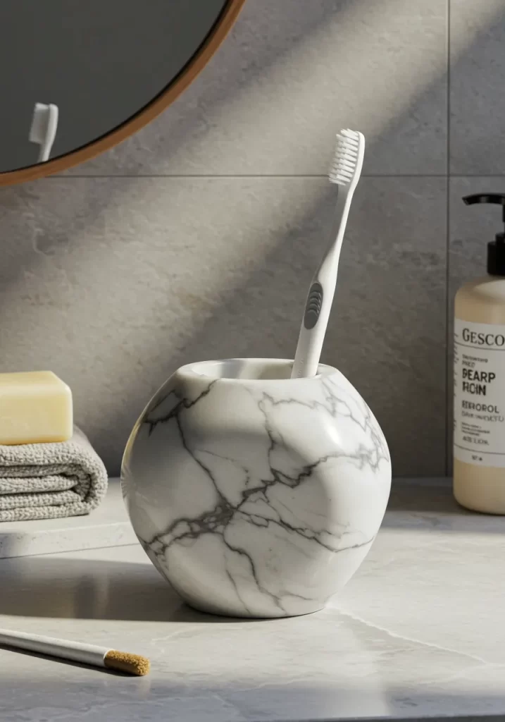 The Marble Toothbrush Holder