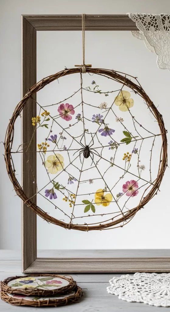 Enchanted Floral Web Wreath